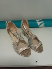 Stunning Gold Diamante High Heel Sandals – Size 5 - SKO's – Party/Evening Shoes