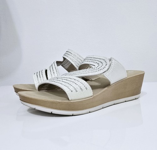 Womens pavers white wedged - white,
