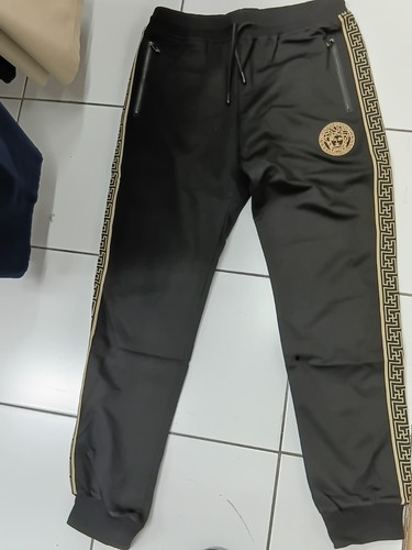Versace black joggers - black, gold