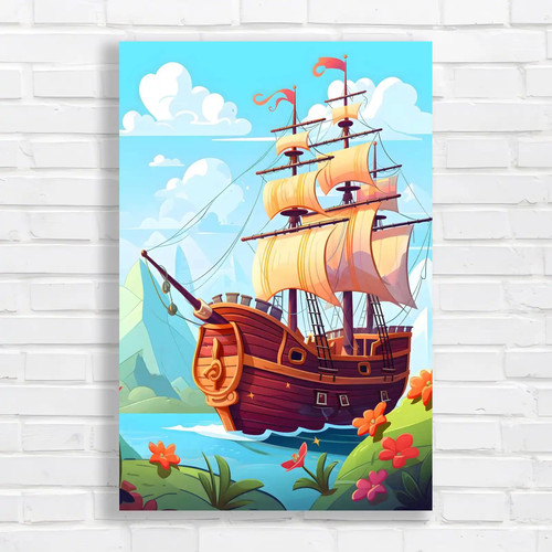 Enchanting pirate ship canvas - pirate,