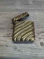 Antique brass vesta - antique, case