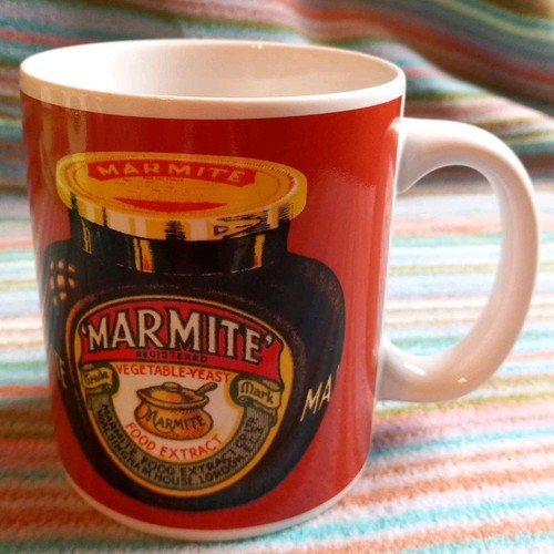 Marmite jar mug ceramic - mug, red