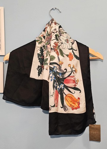 Gucci flora snake print silk - gucci,