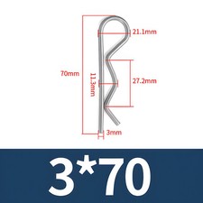 R Clips Retaining Pins Split