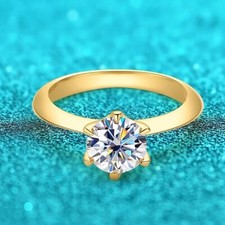 1ct Gold Ring Solitaire