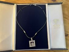 14k. Necklace with pendant Chopard Style (585) White Gold