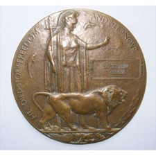 WW1 Death Penny Plaque MATTHEW