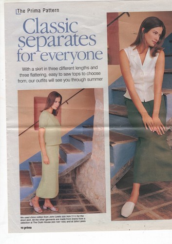Prima sewing pattern - sewing, 07/00