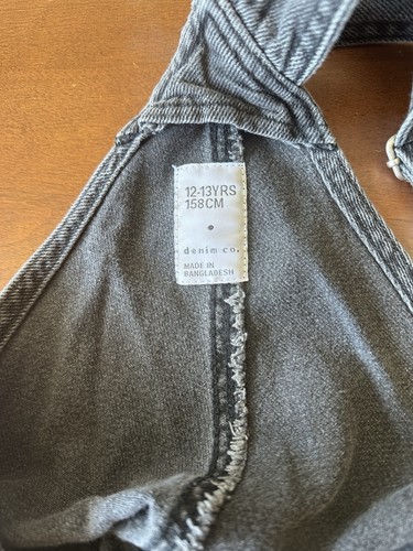 Girls dungarees black - black, 12-13
