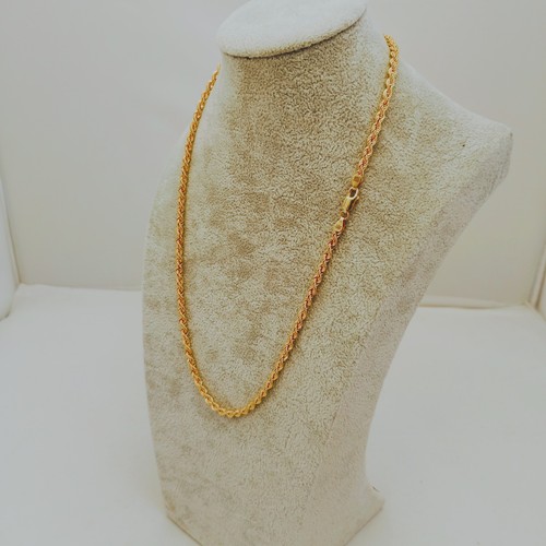 New 22ct gold hollow rope - -,