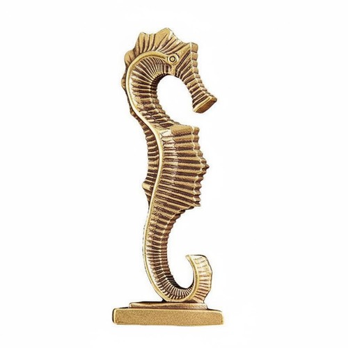 Brass seahorse figurine - brass,