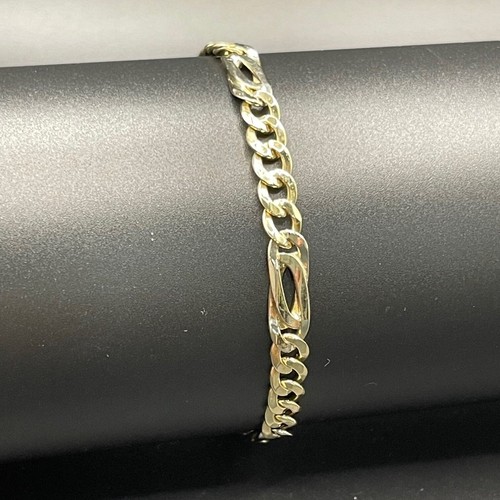 Mens 9ct yellow gold double - mens,