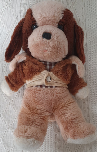 Vintage brown dog soft - , 15"