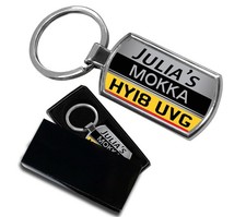 Custom Number Plate Keyring,Reg Plate, Personalised Name, Vauxhall Mokka owner