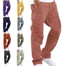Mens Trousers Elastic Waist