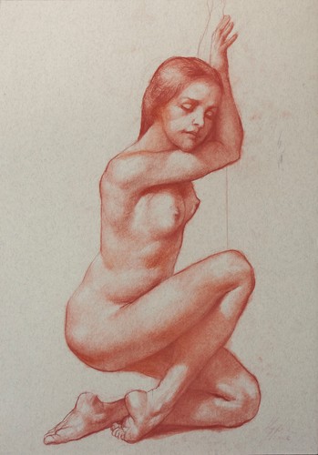 Original nude drawing - original,