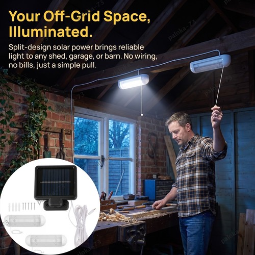 2pcs solar powered led shed - 2pcs,