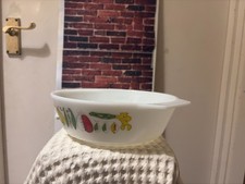 JAJ Pyrex vintage Casserole Serving Dish Harvest Design 1961