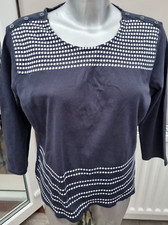 Maine Navy Ladies Top Size 16