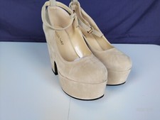 RRP £28 UK Size 5 Koi Couture Footwear Rin Beige Suede