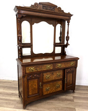 SIDEBOARD Walnut Mirror Backed