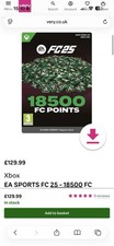 Xbox 18500 Fc25 Fifa Points