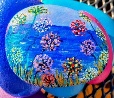 Hand Painted Pebble Stone Rock