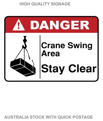 Danger crane swing area - crane, safety