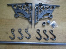 Rustic iron kitchen rack rail