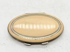 VINTAGE ENAMEL POWDER COMPACT WITH MIRROR VANITY