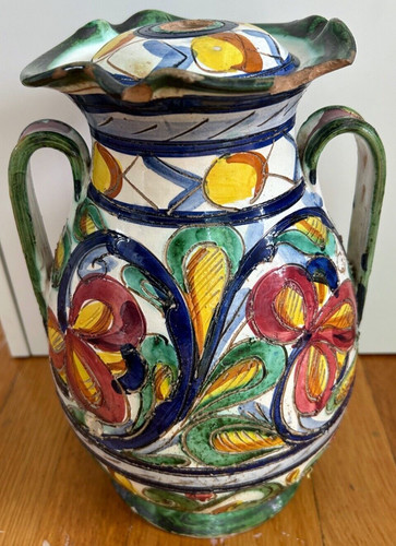 Antique deruta vase lamp base - lamp,