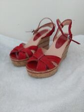 Vintage Italian Fornarina Wedge Shoes Size 6