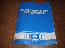 Vintage Chevrolet Productivity Network Pro Tech Vehicle Anti-Theft System VATS