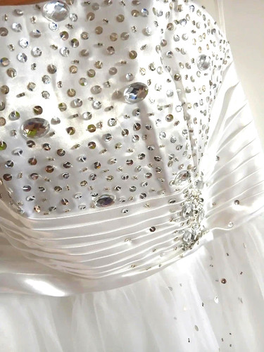 Size white tulle - white,