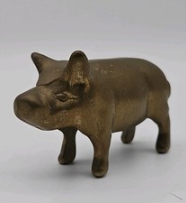 Small Vintage Brass Pig