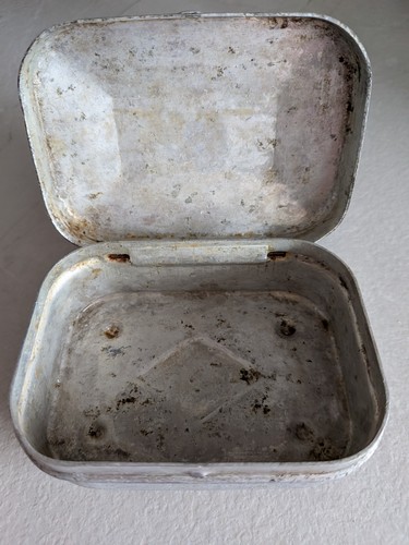 Vintage blank aluminium pocket - vintage,