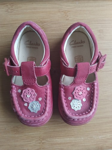 Clarks dark pink girls first - pink,