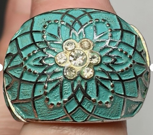 Vintage retro turquoise - vintage, enamel