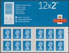 GB 12x2nd Class Machin Stamp