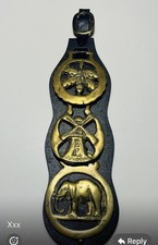 Vintage Leather Horse Brass