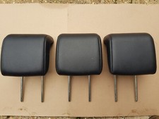 FORD FIESTA MK6. 02-08. REAR SEAT HEADRESTS LEFT/RIGHT/CENTRE. BLACK LEATHER.