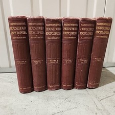 6x Harmsworths Household Encyclopedia Vintage Hardback Book Set