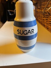 Cornish ware sugar - sugar, blue
