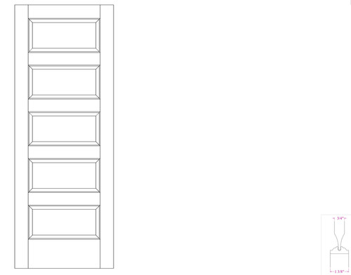 Hemlock panel equal raised - hemlock, 5