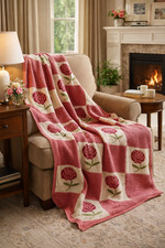 Knitting Pattern Rose Blanket