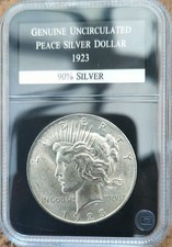 1923 silver peace dollar - us,