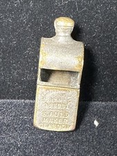 Victorian S. Auld Glasgow Nickel-Plated Brass Whistle Regd 143091 Works Antique