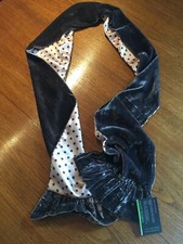 BROWN SILK BLEND VELVET LONG