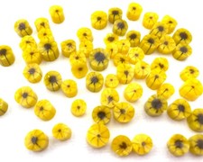 Sunflower murrini for glass fusing made with Bullseye 90coe glass