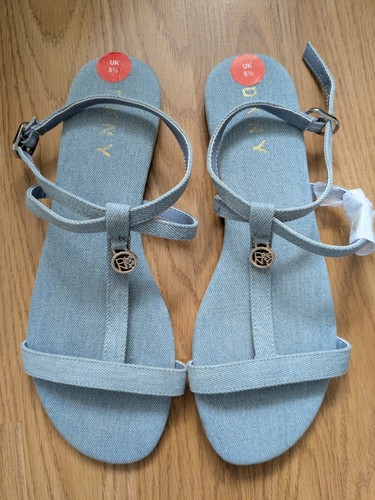 Dkny denim sandals size - denim,